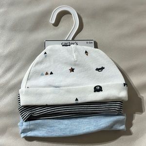 NWT Carters newborn 3 hats